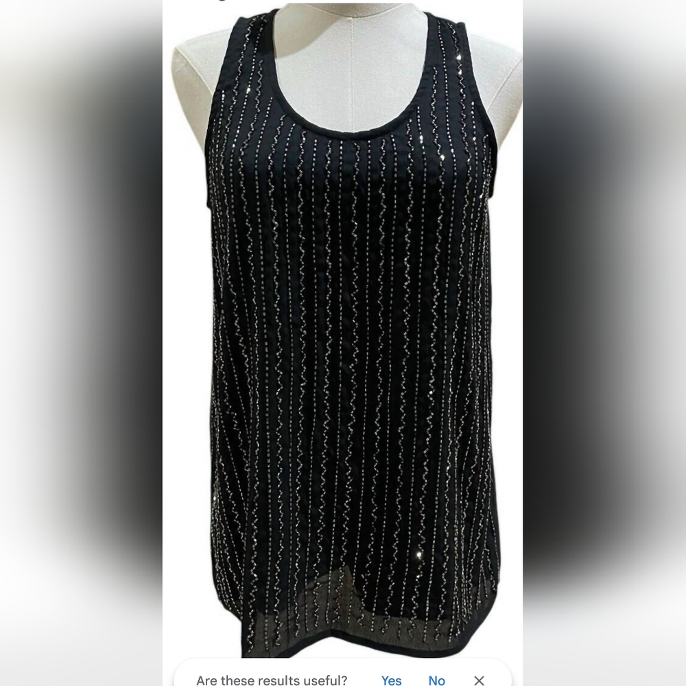 Black Sleeveless Top with Silver Accents Olive And Oak
